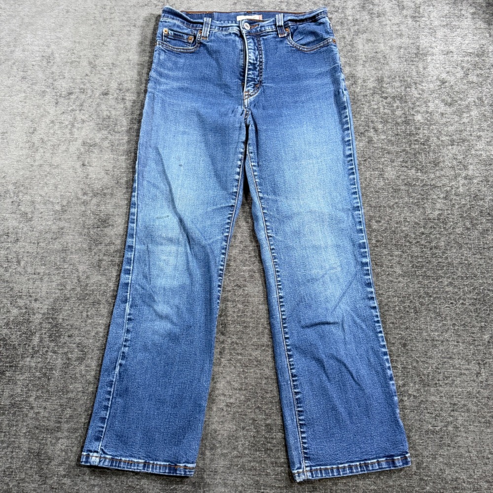Levis 512 Perfectly Slimming Bootcut Jeans Blue Medium Wash Denim 12S